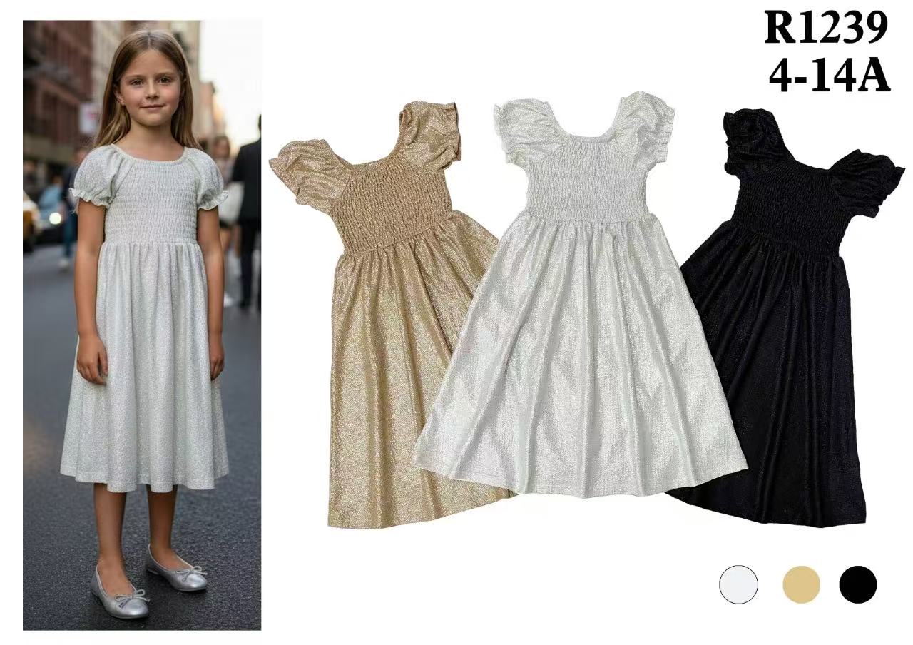 Sukienki DZIECIĘCA ,size 4-14 lat,paczka 18szt ,mix kolor