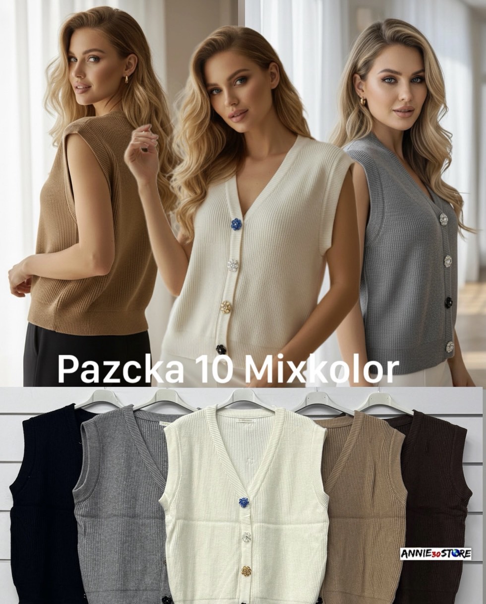 Swetry Damskie wloskie, Size uni, paczka 10szt ,mix kolor