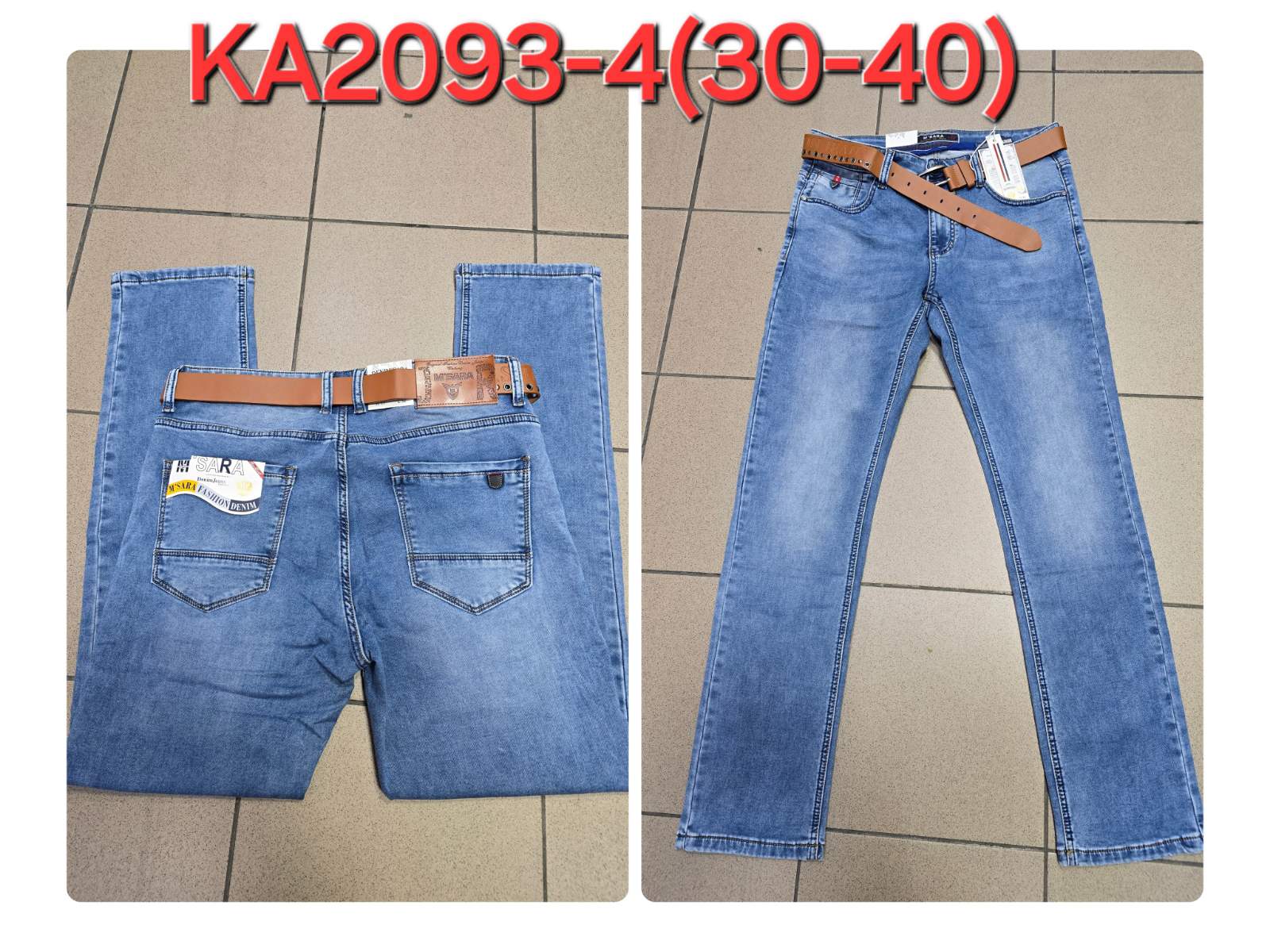 Spodnie JEANSOWE MĘSKA , Size 30-40, paczka 12szt ,1kolor