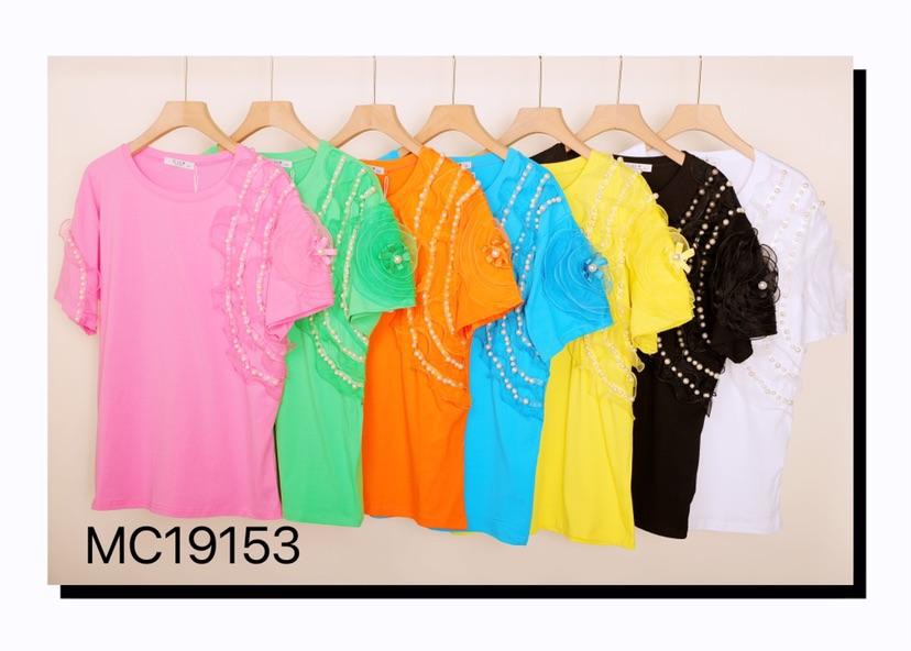 Bluzki damskie , Size uni,paczka 12szt,2kolors bila i zielony