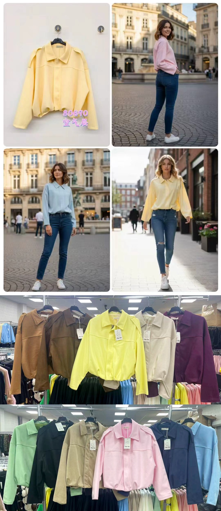 Koszule Damskie  WŁOSKA  , Size uni, paczka 6szt ,mix kolor