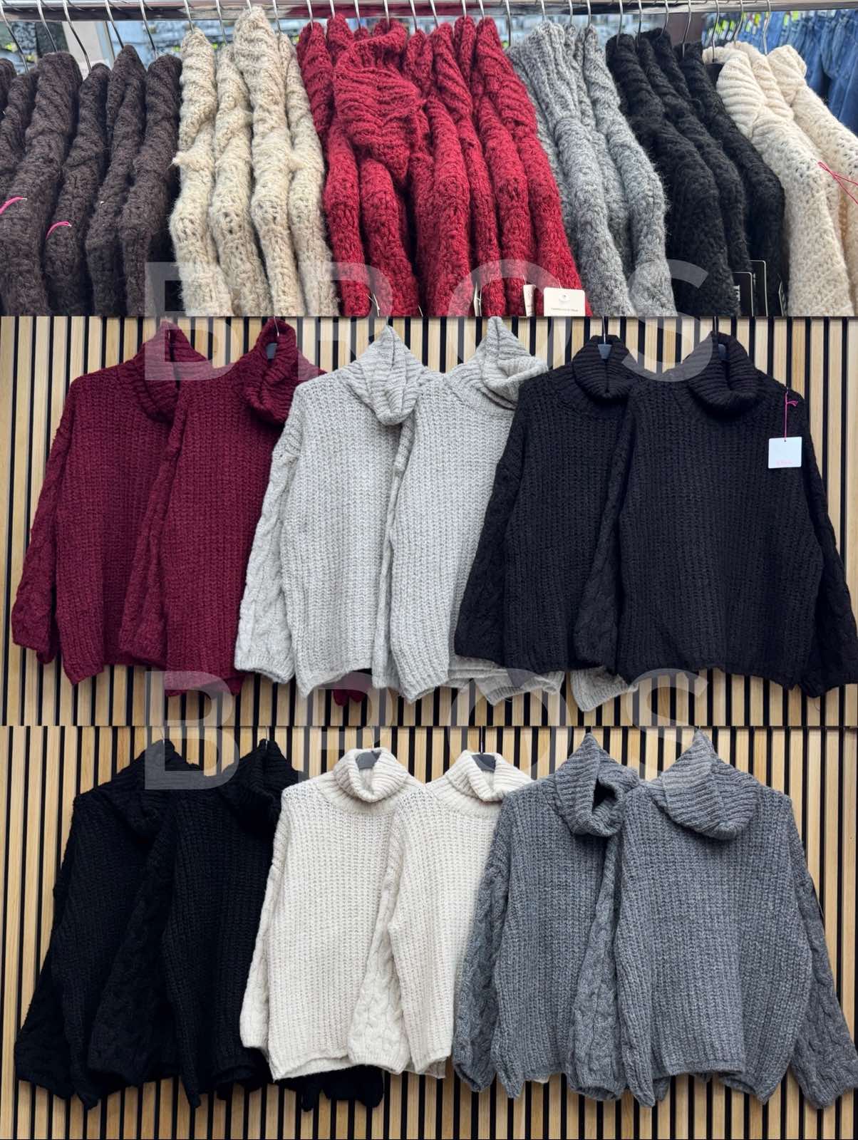 Swetry Damskie wloskie, Size uni, paczka 6szt ,mix kolor