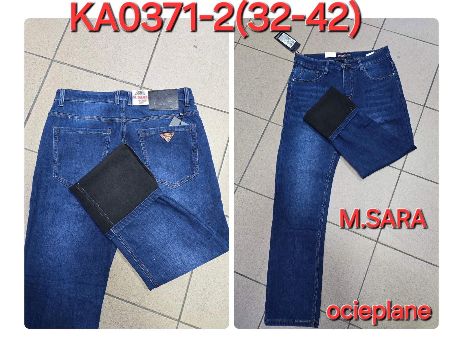 Spodnie JEANSOWE MĘSKA , Size 32-42, paczka 10szt ,1kolor
