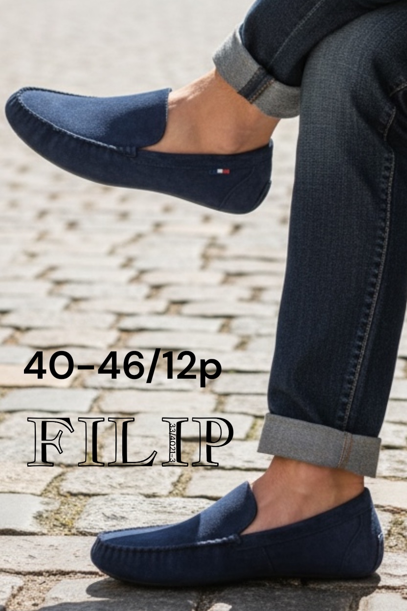 Buty Półbuty Wsuwane Męskie (40-46, 12par)