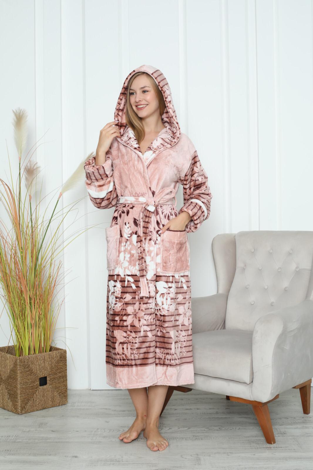 Szlafrok  damskie Tureckie, Size xl-3xl, paczka 3szt , 1kolor