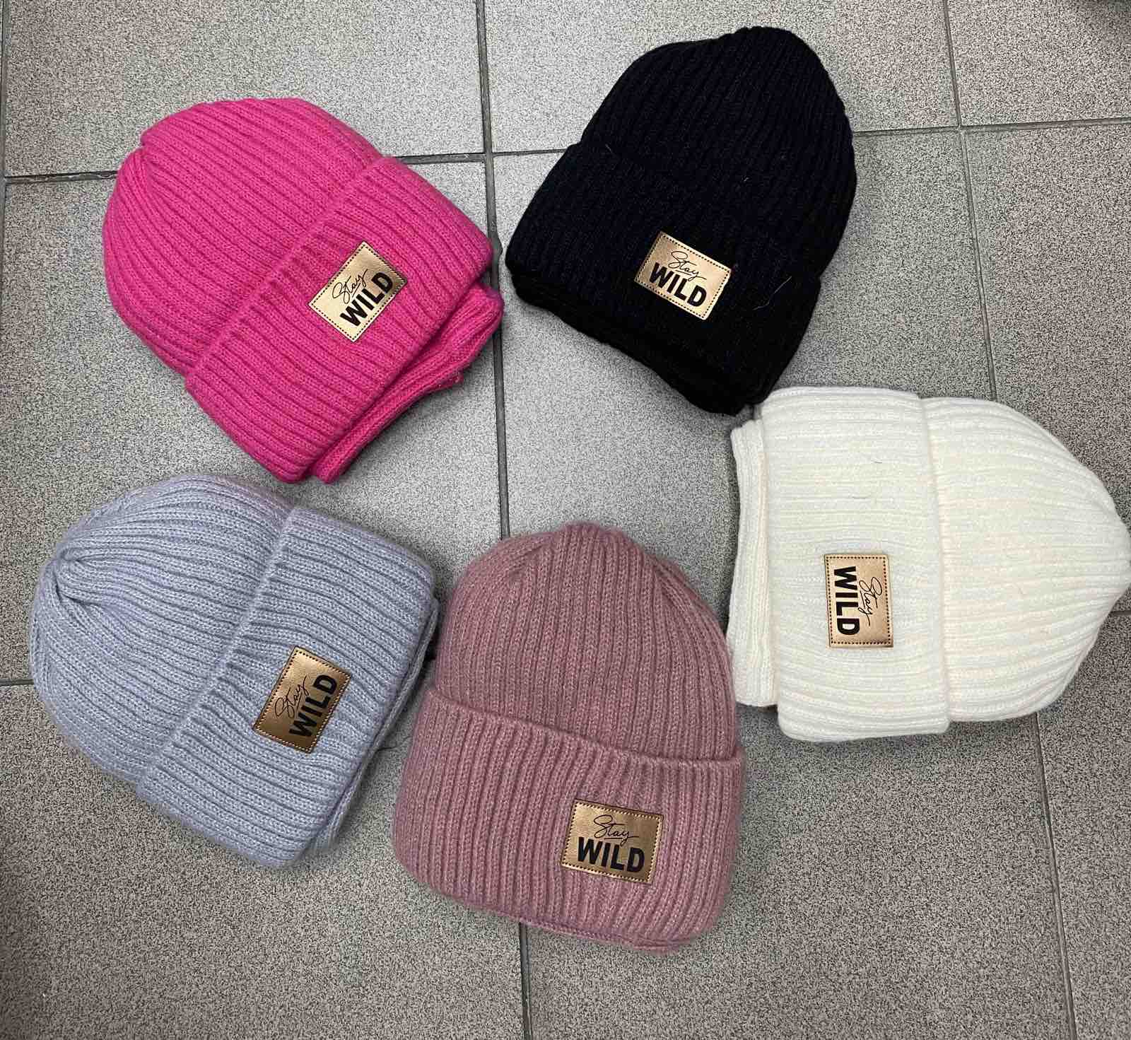 Czapki Dzieci, paczka 12szt,mix kolor