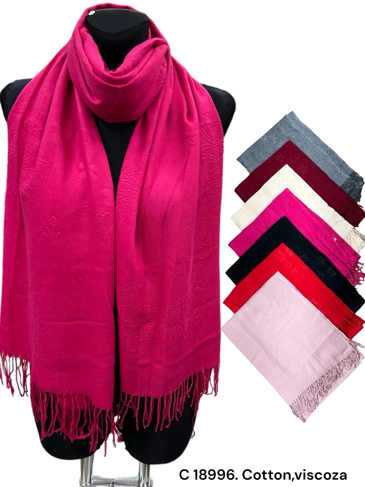 Szaliki damskie, paczka 12szt,mix kolor