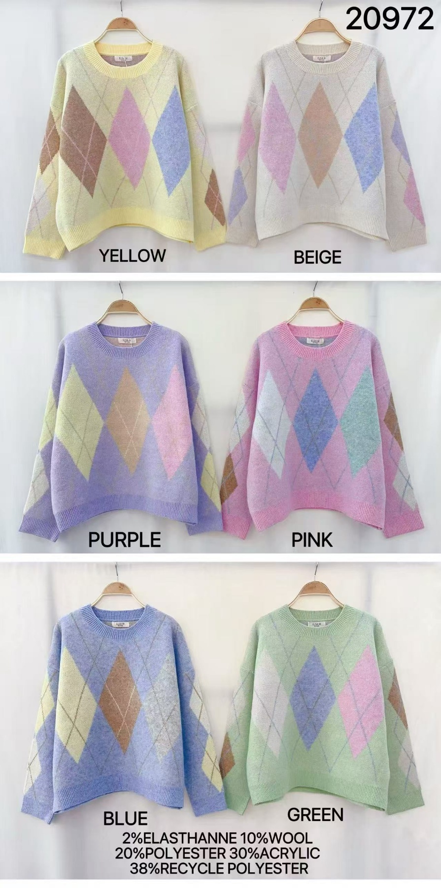 Swetry damskie , Size uni,paczka 6szt,mix kolor