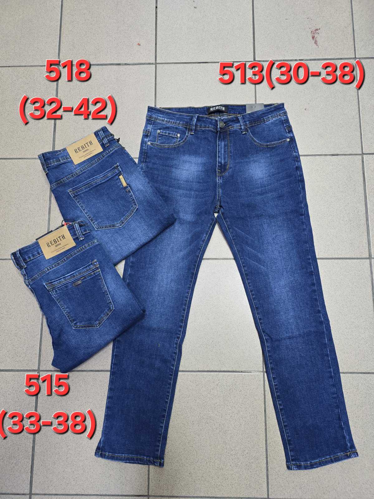 Spodnie JEANSOWE MĘSKA , Size 33-38,paczka 10szt ,1kolor