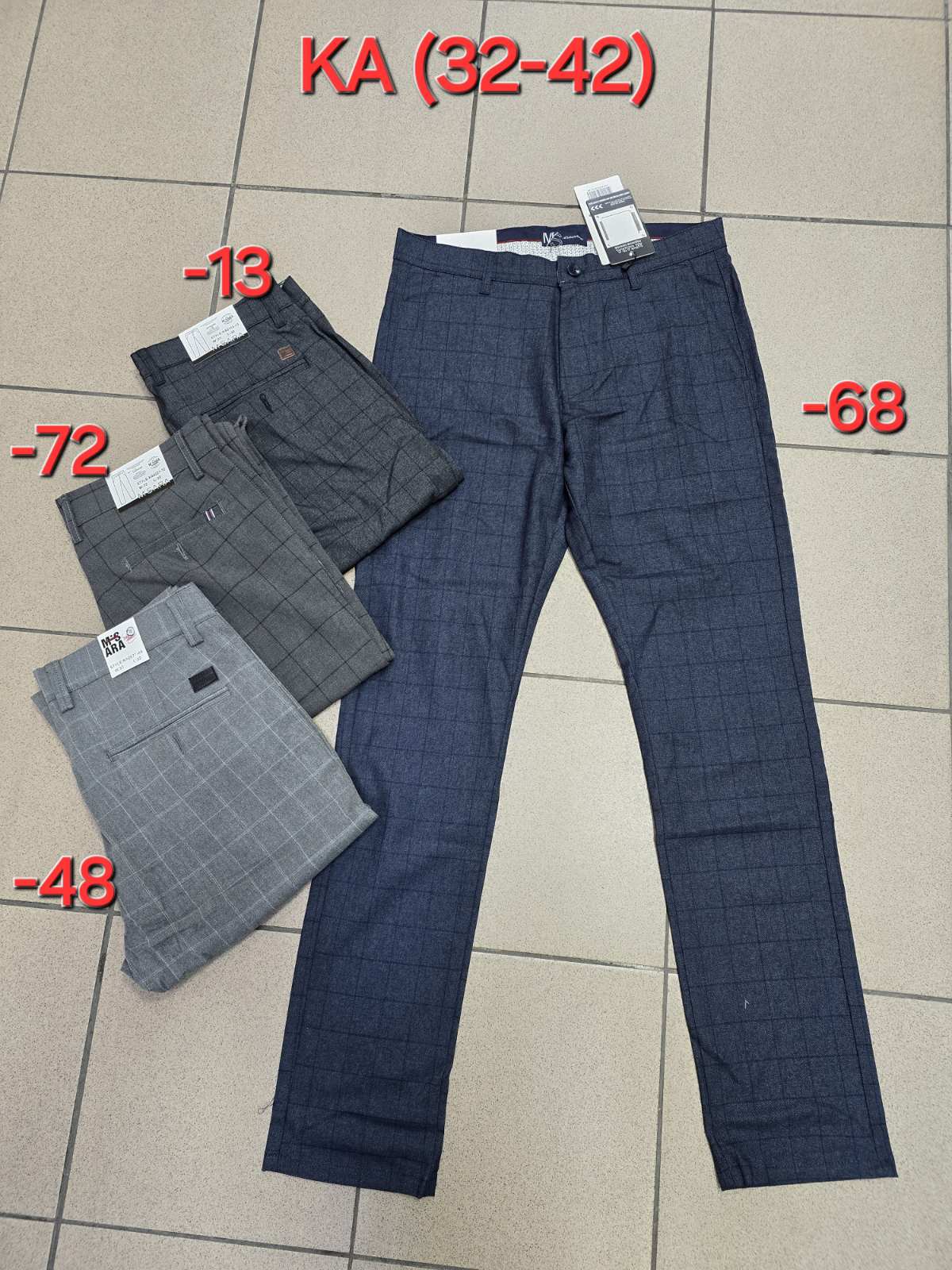 Spodnie MĘSKA , Size 32-42, paczka 10szt ,1kolor