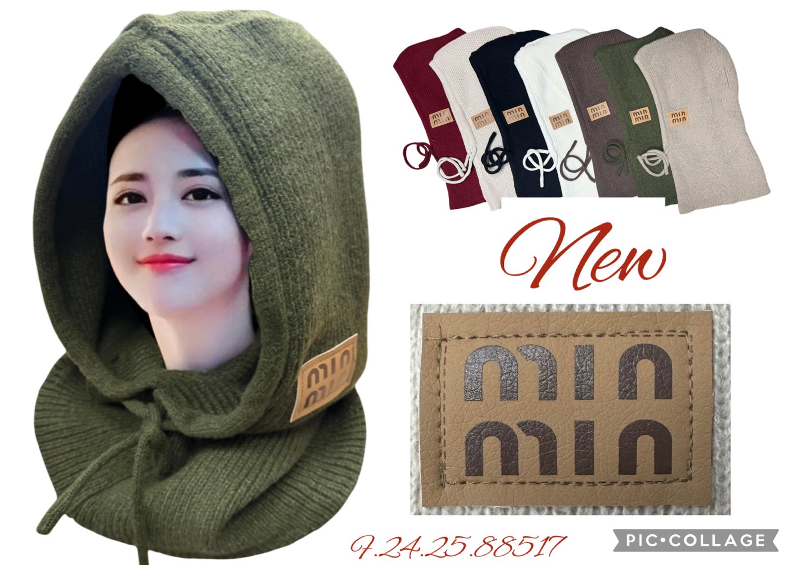 Czapki damskie, paczka 12szt,mix kolor