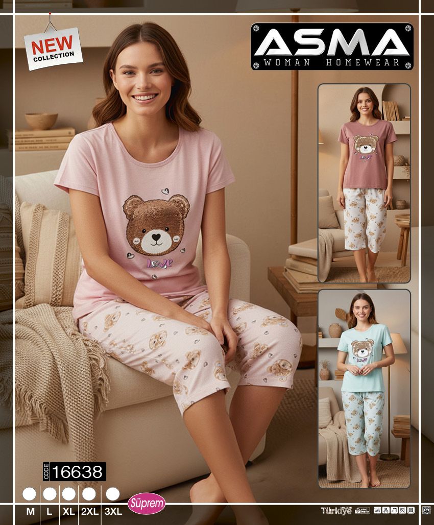 Piżamy  damskie Tureckie, Size m-3xl, paczka 15szt ,nix kolor