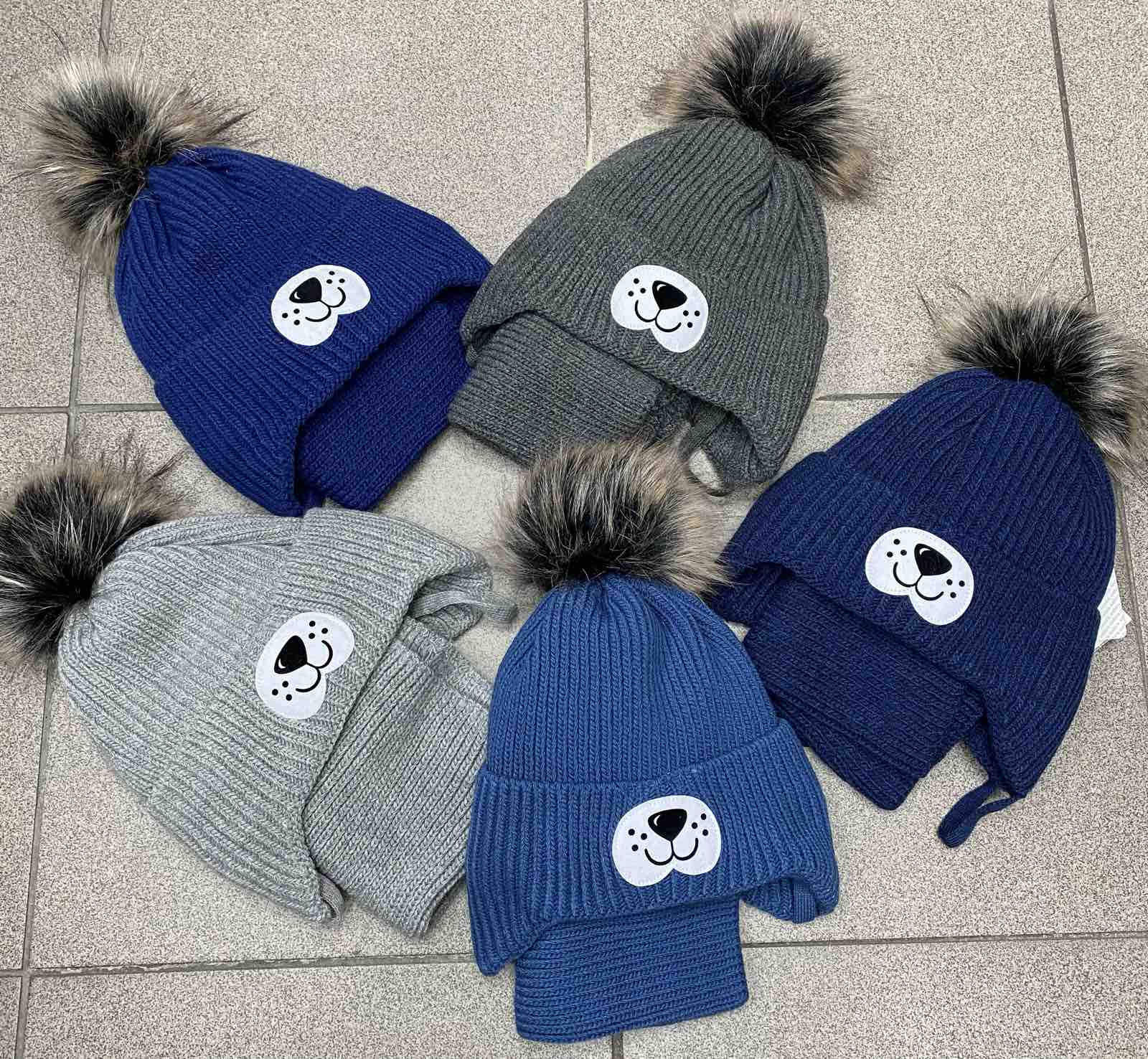 Czapki DZIECIĘCA, paczka 12szt,mix kolor