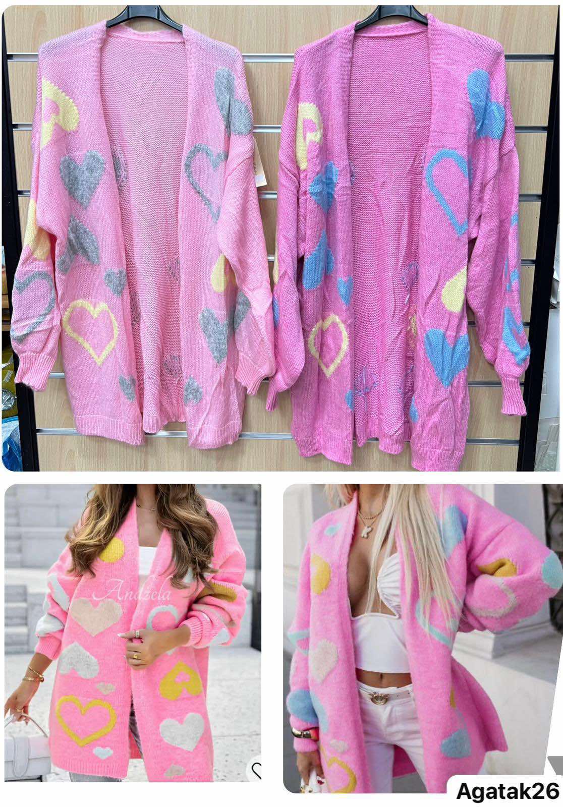 Swetry Damskie  WŁOSKA  , Size uni, paczka 6szt ,mix kolor