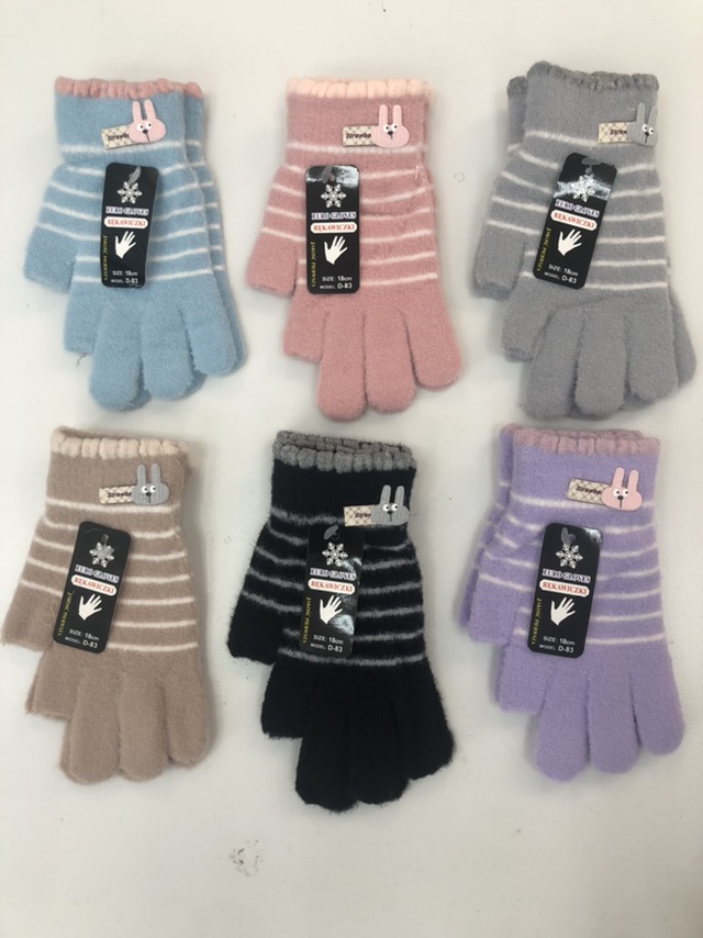 Rękawiczki Damski, 18cm, paczka 12szt,mix kolor