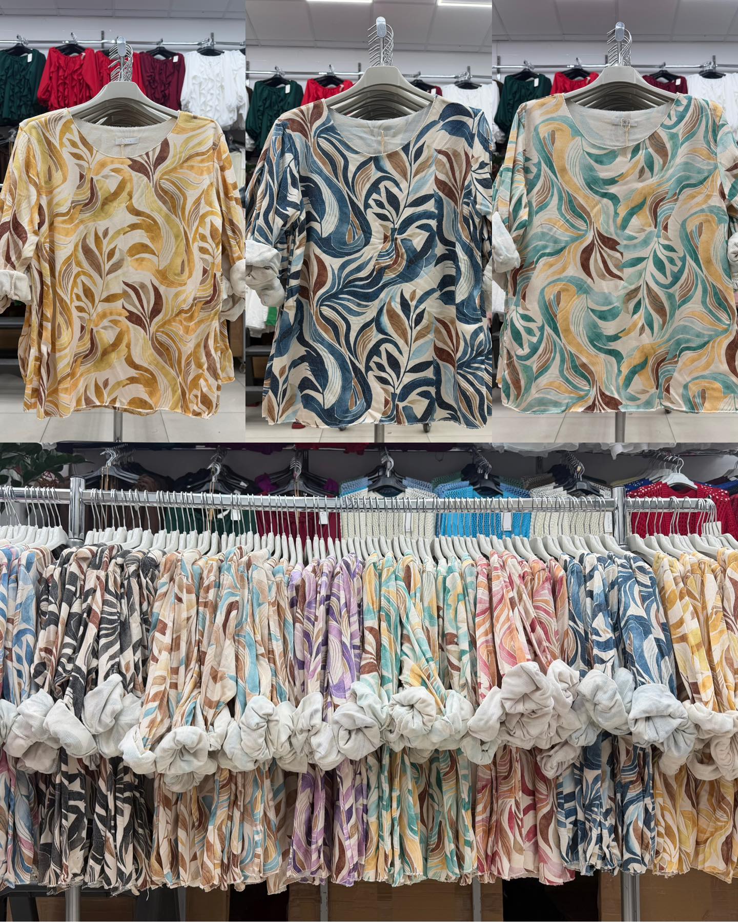 Bluzki Damskie  WŁOSKA  , Size uni, paczka 6szt ,mix kolor