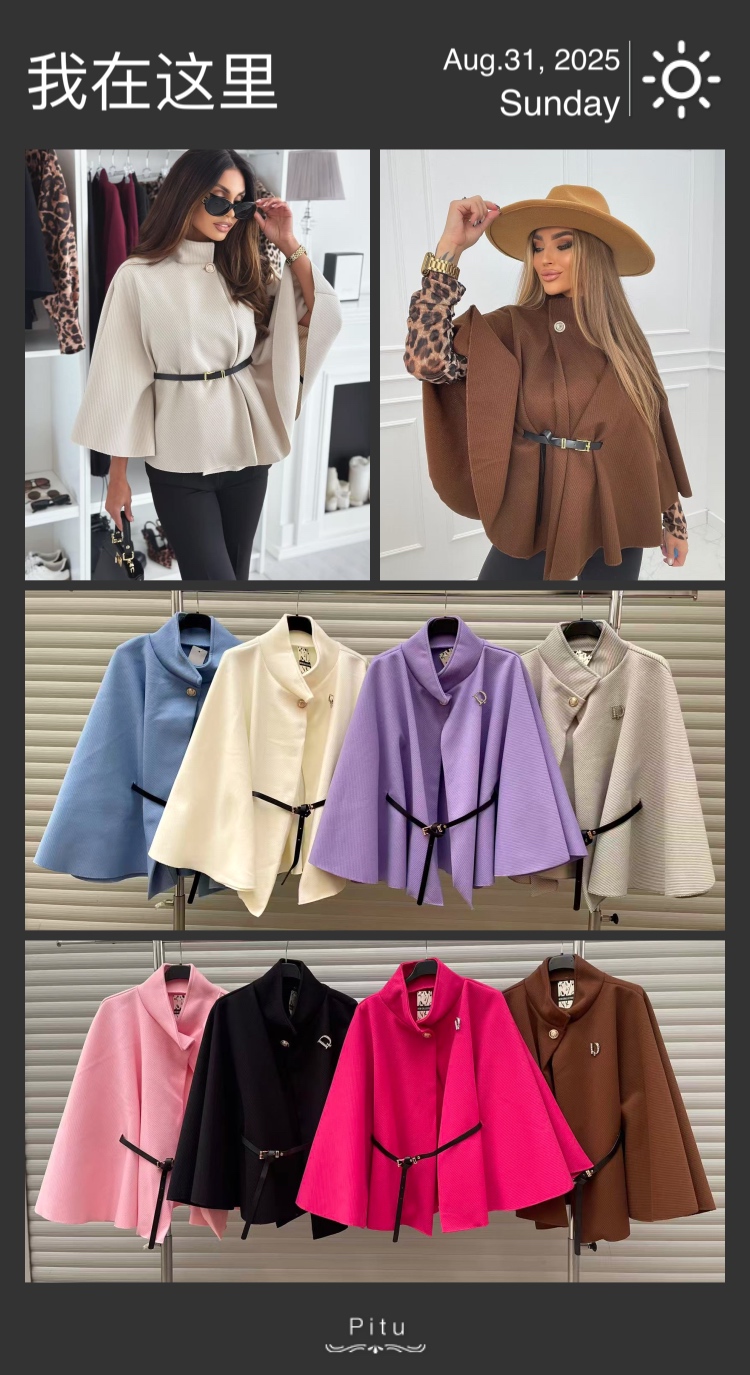 Kurtki Damskie  WŁOSKA  , Size uni, paczka 6szt ,mix kolor