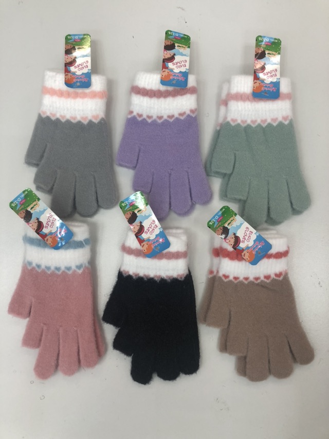 Rękawiczki Damski,  15cm, paczka 12szt,mix kolor