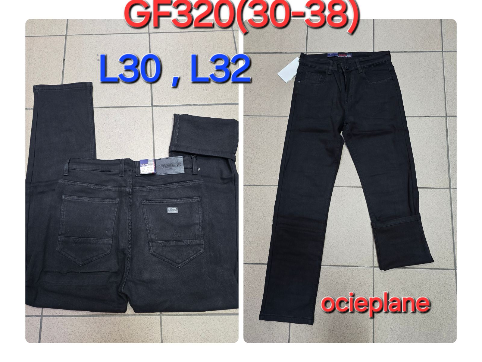 Spodnie JEANSOWE MĘSKA , Size 30-38, paczka 10szt ,1kolor
