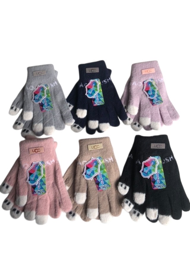 Rękawiczki Damski, 19cm, paczka 12szt,mix kolor