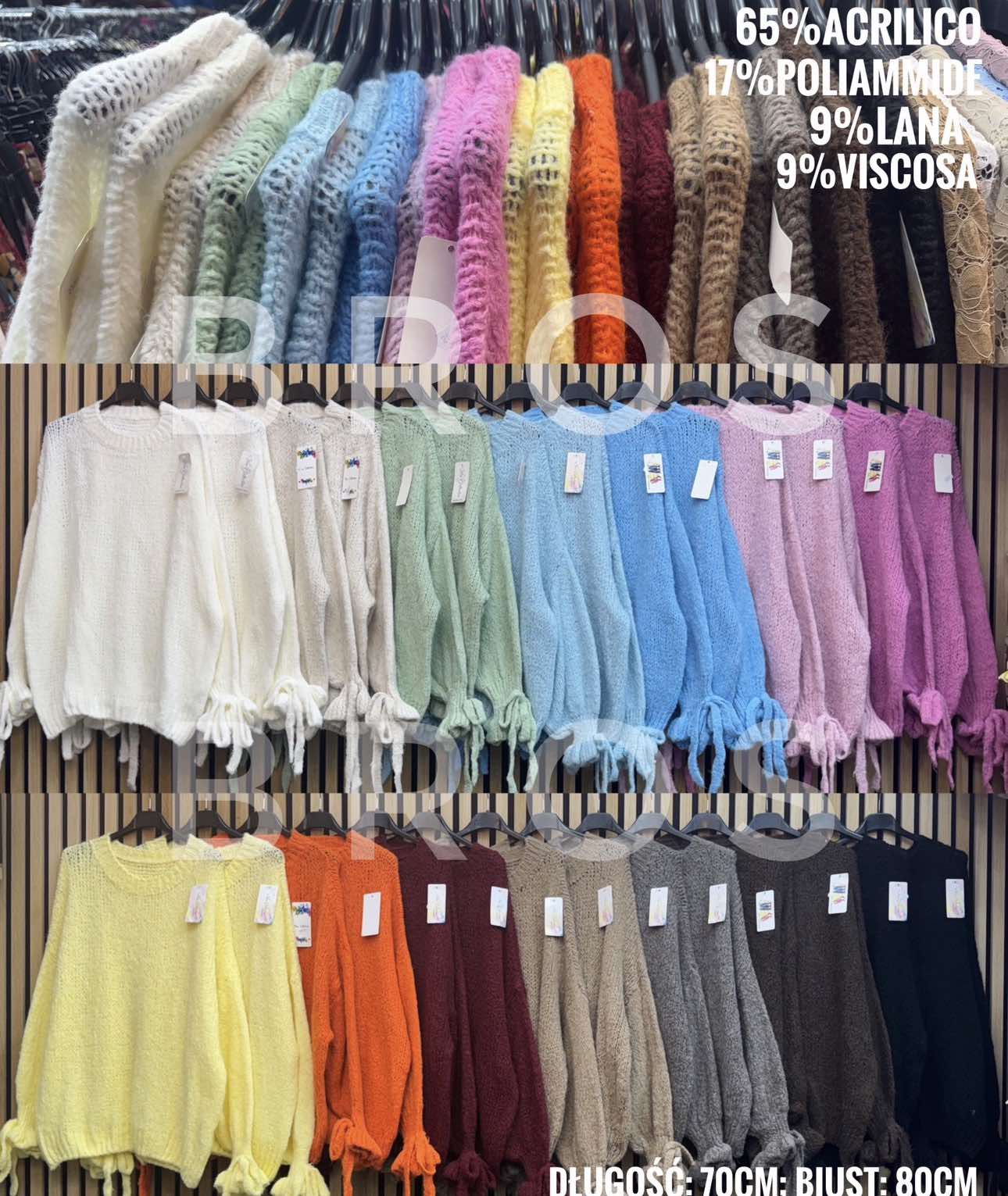 Swetry damskie, Size uni, paczka 6szt ,mix kolor