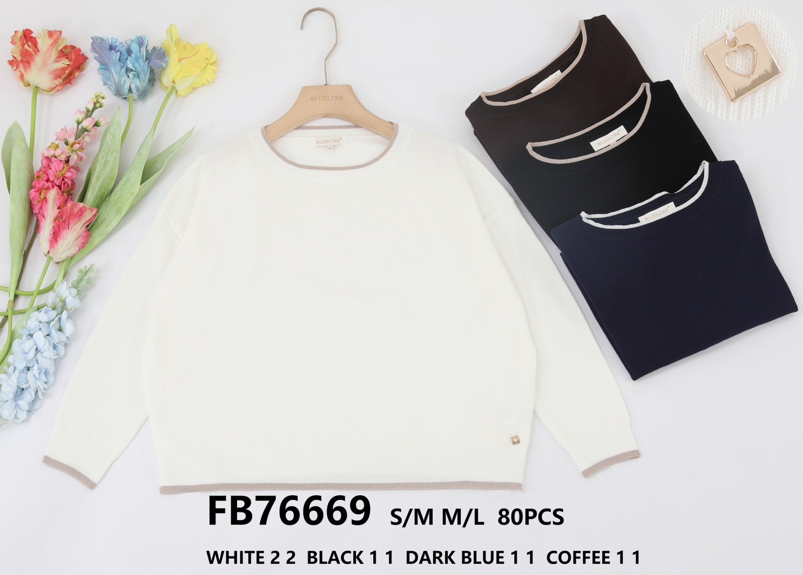 Swetry damskie Tureckie, Size s-l, paczka 10szt ,mix kolor