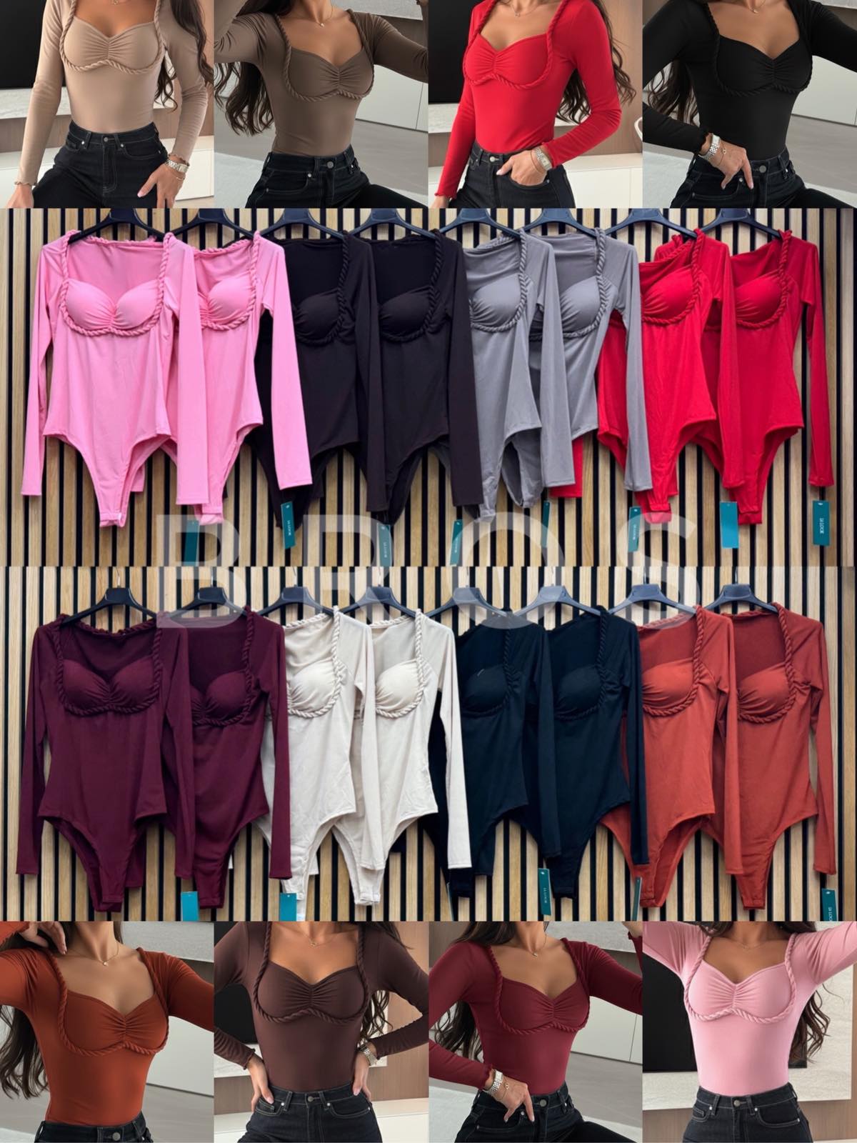 Body Damskie wloskie, Size uni, paczka 6szt ,mix kolor