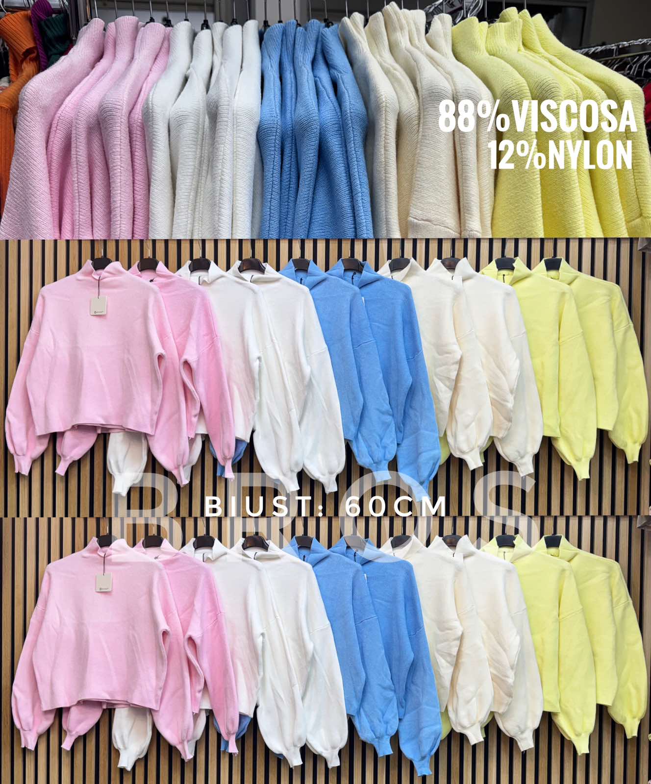 Swetry damskie, Size uni, paczka 6szt ,mix kolor