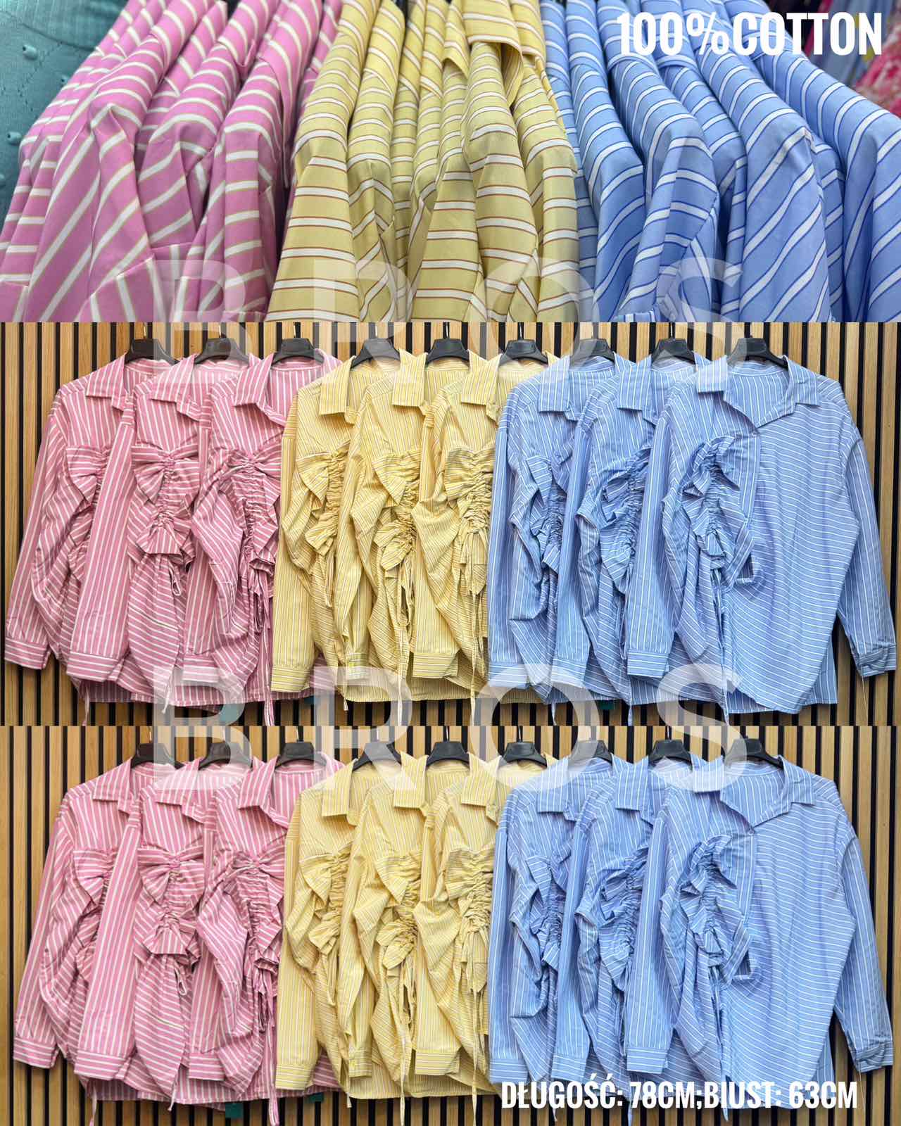 Koszule damskie, Size uni, paczka 6szt ,mix kolor