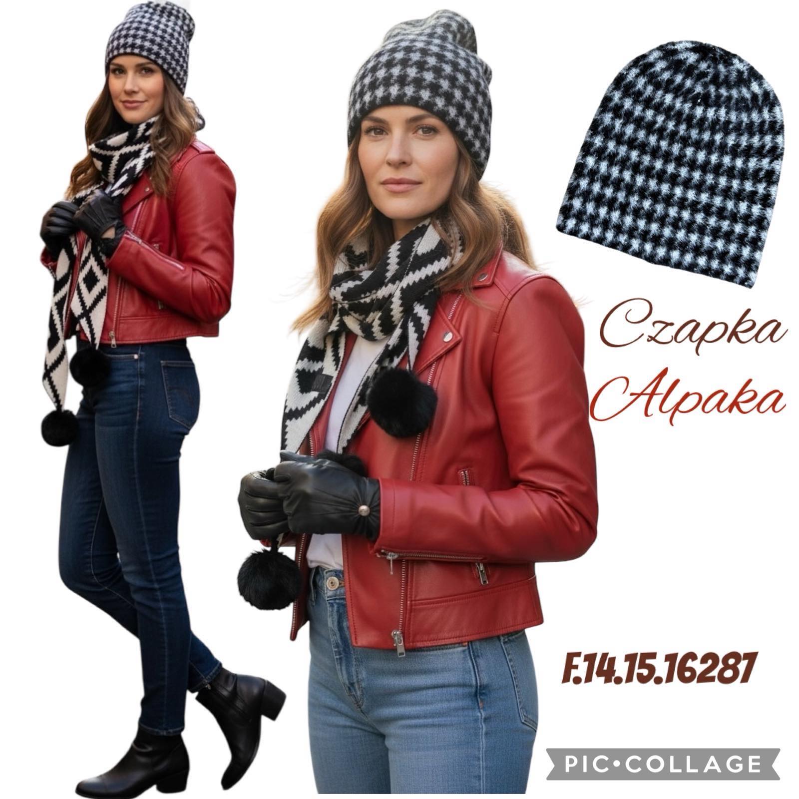 Czapki damskie, paczka 12szt,mix kolor