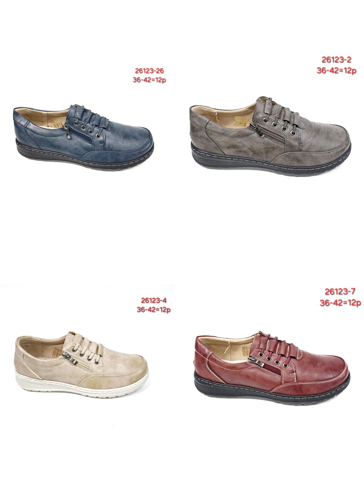 Buty Sportowe DAMSKIE (36-42, 12par)