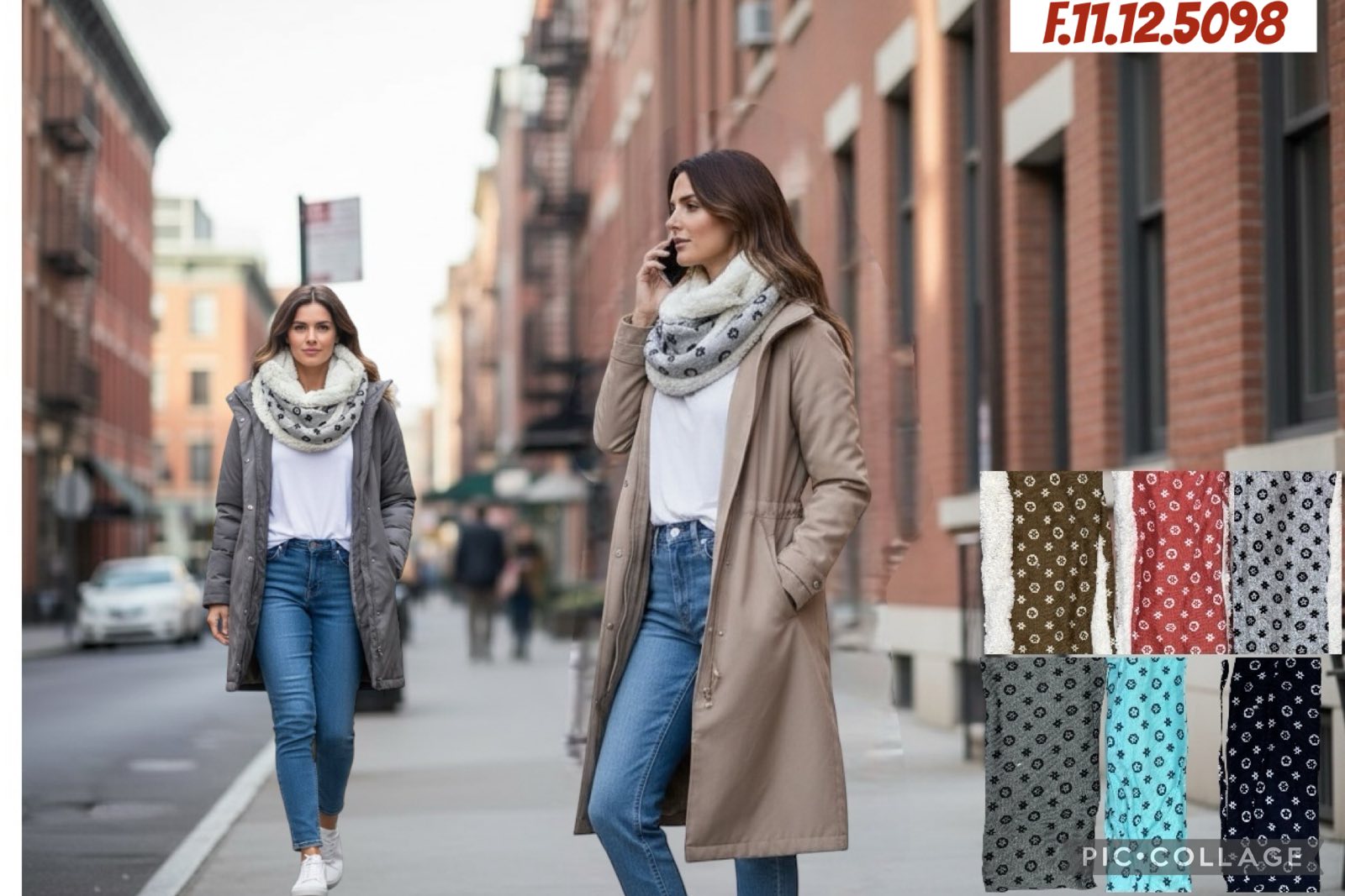 Szaliki damskie, paczka 12szt,mix kolor