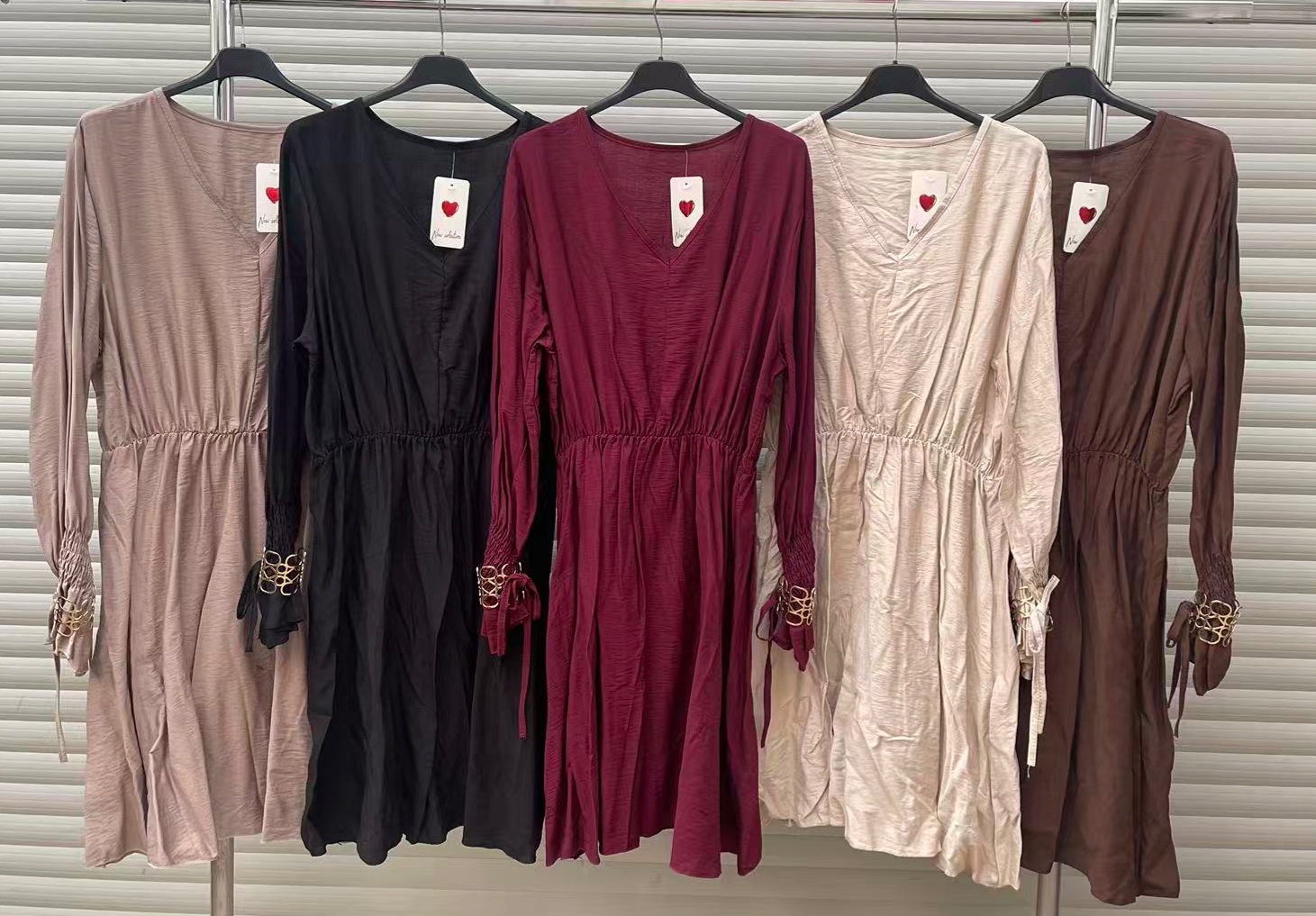 Sukienki Damskie  WŁOSKA  , Size uni, paczka 6szt ,mix kolor