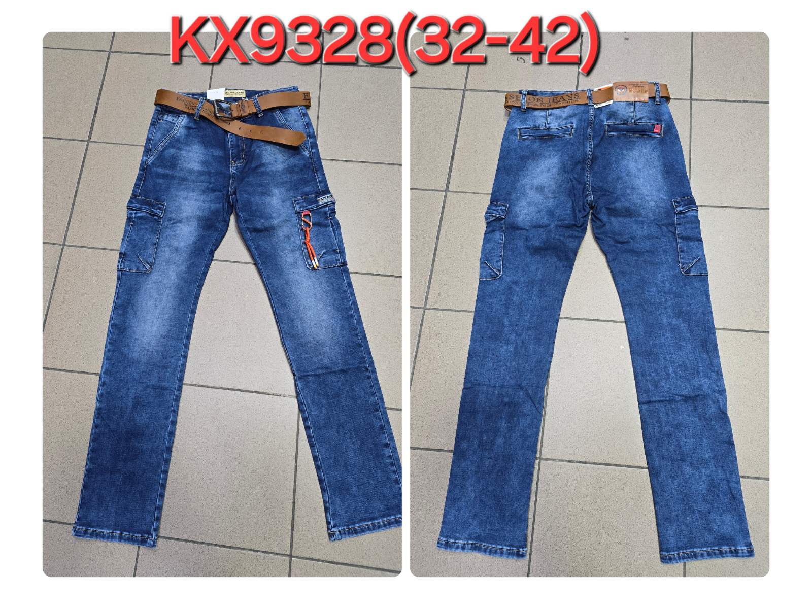 Spodnie JEANSOWE MĘSKA , Size 32-42, paczka 10szt ,1kolor
