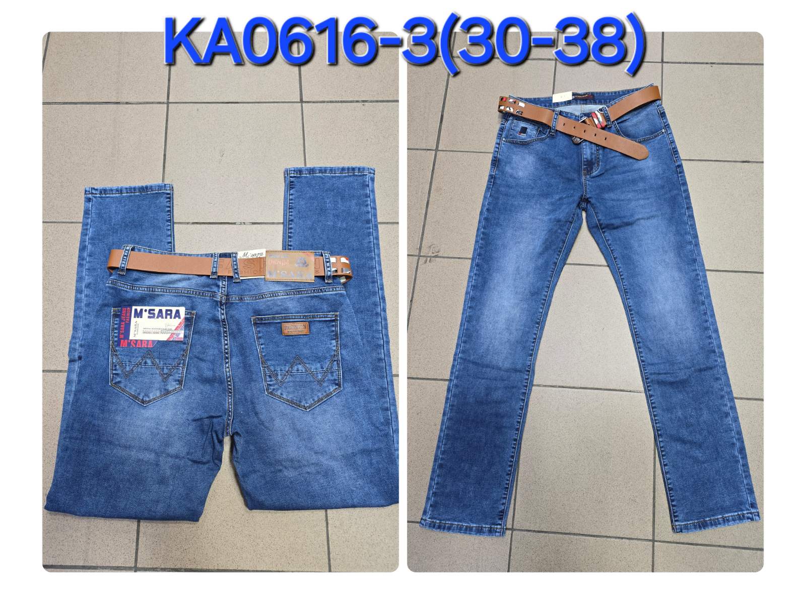 Spodnie JEANSOWE MĘSKA , Size 30-38, paczka 12szt ,1kolor