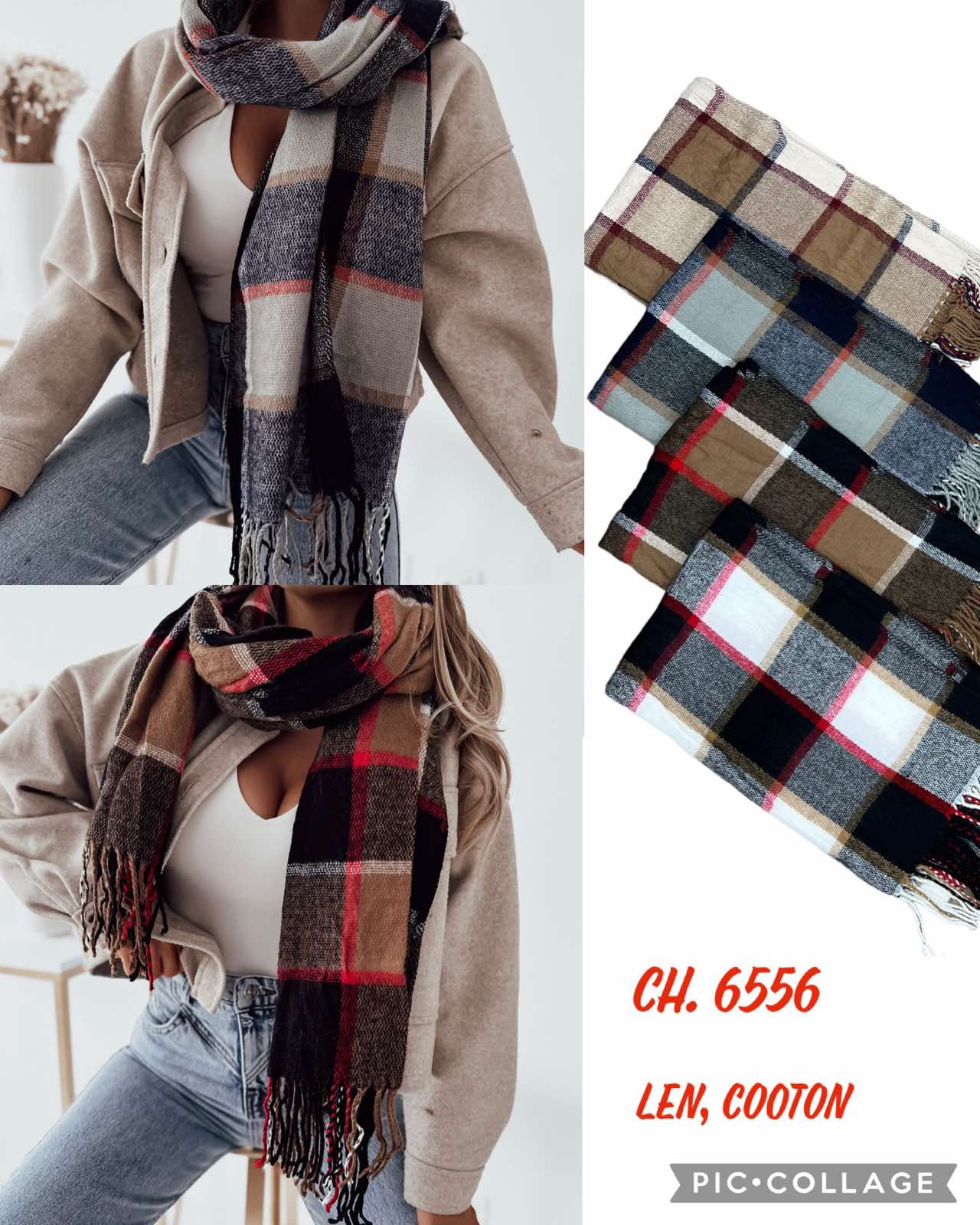 Szaliki damskie, paczka 12szt,mix kolor