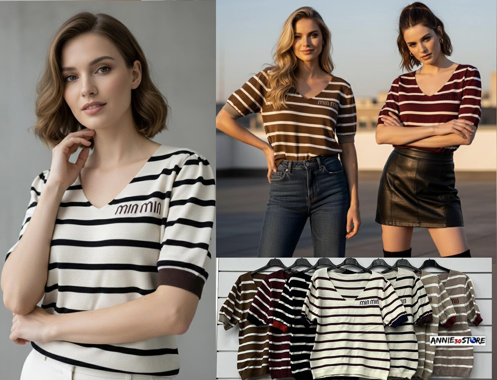 Bluzki Damskie wloskie, Size uni, paczka 6szt ,mix kolor