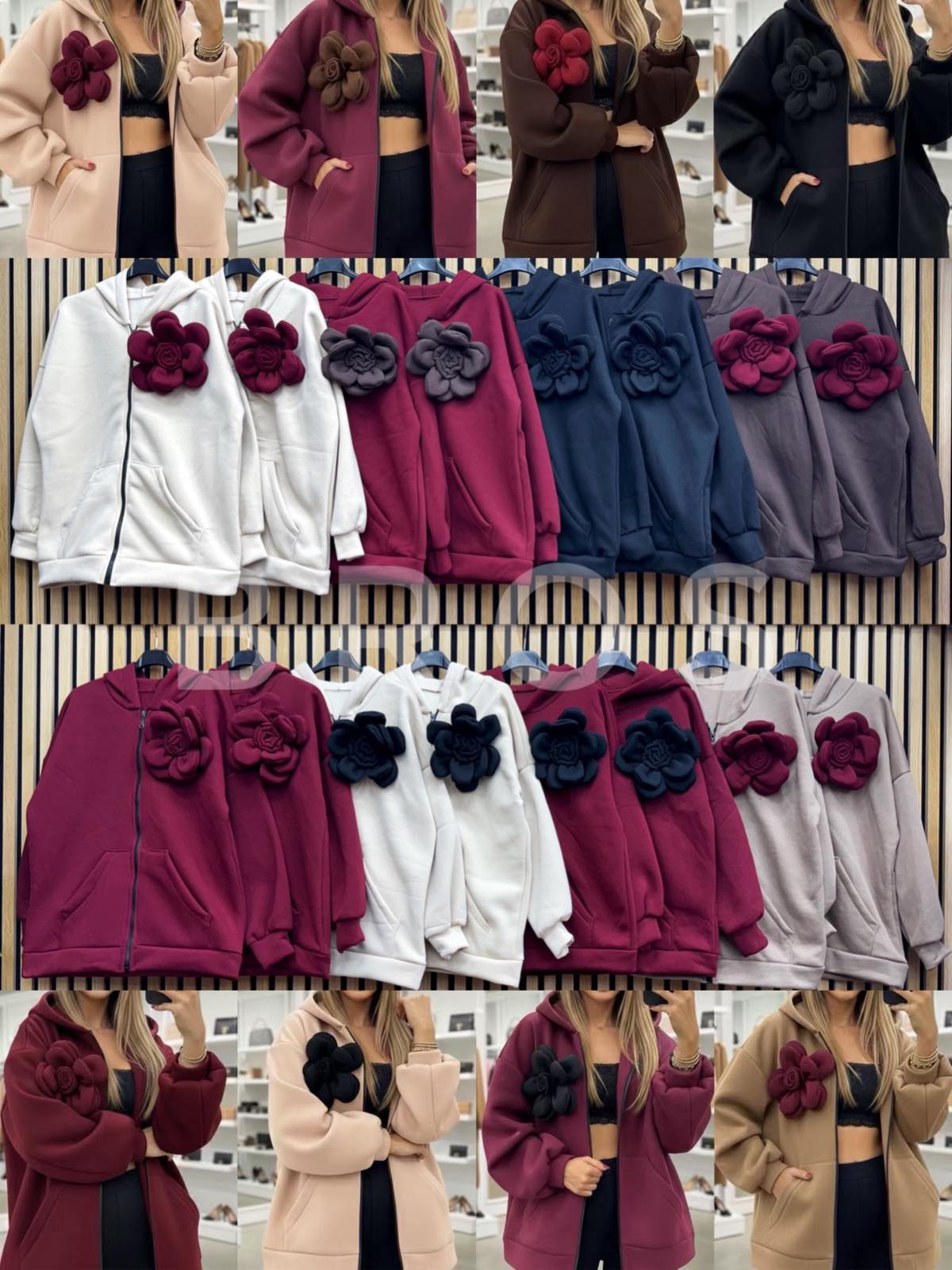 Bluzy Damskie wloskie, Size uni, paczka 6szt ,mix kolor