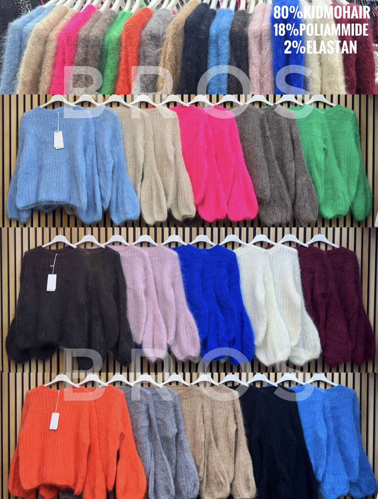 Swetry Damskie wloskie, Size uni, paczka 6szt ,mix kolor