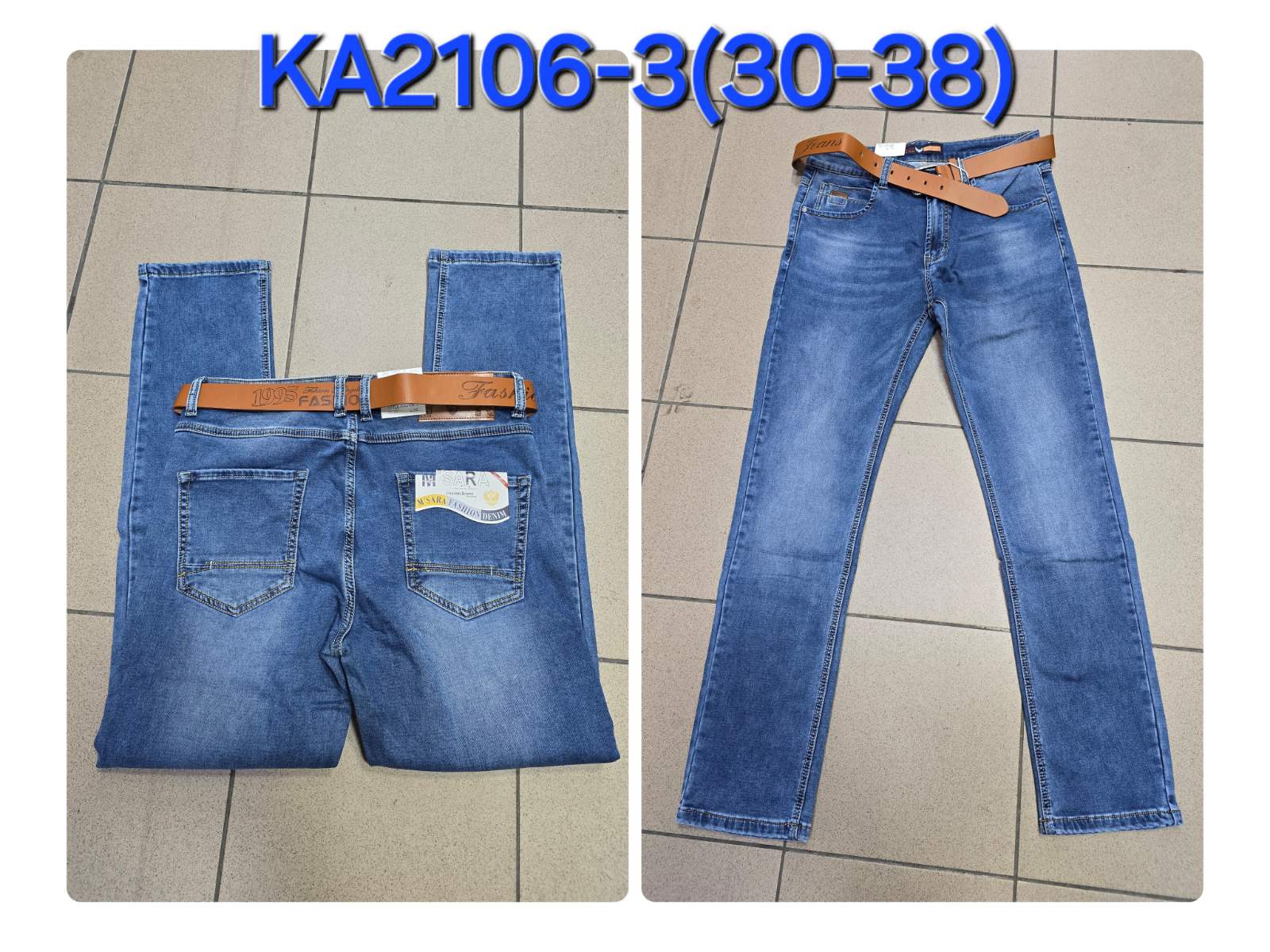 Spodnie JEANSOWE MĘSKA , Size 30-38, paczka 12szt ,1kolor