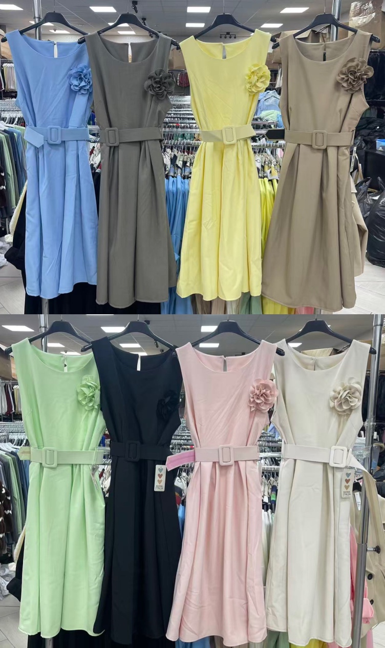 Sukienki Damskie  WŁOSKA  , Size uni, paczka 6szt ,mix kolor