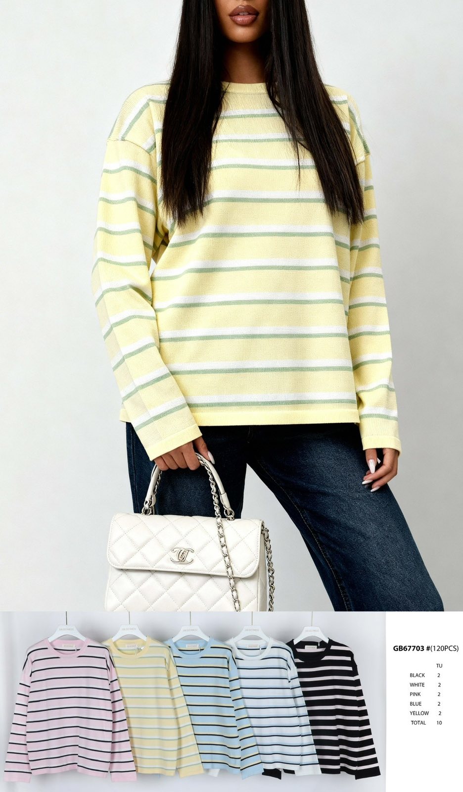 Swetry damskie Tureckie, Size uni, paczka 10szt ,mix kolor