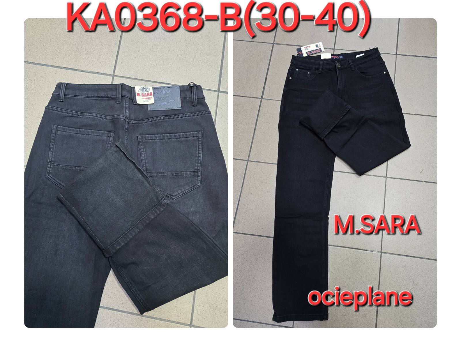 Spodnie JEANSOWE MĘSKA , Size 30-40, paczka 12szt ,1kolor
