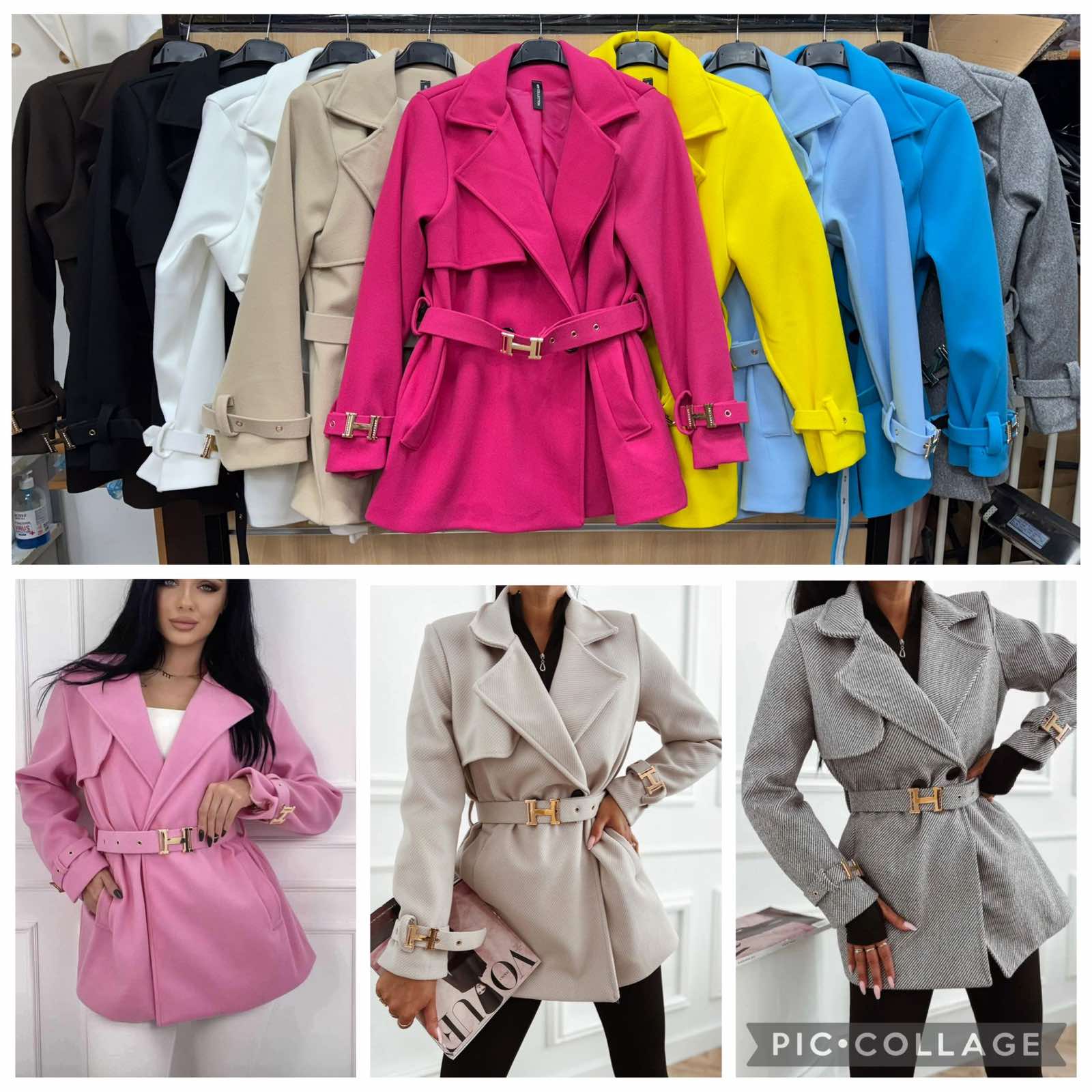 Płaszcz Damskie  WŁOSKA  , Size uni, paczka 6szt ,mix kolor