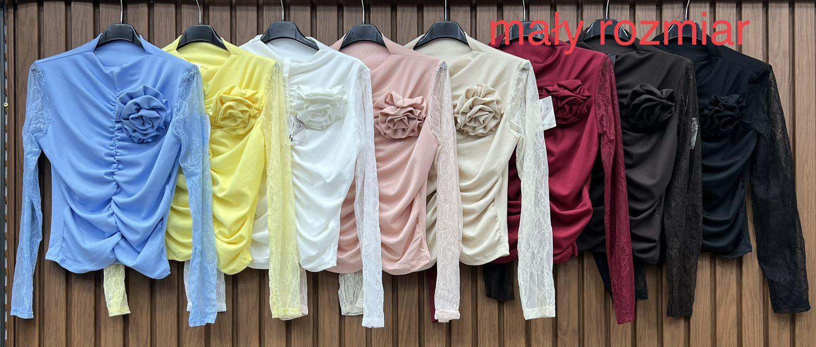 Bluzki Damskie Włoskie , Size uni, paczka 6szt ,mix kolor