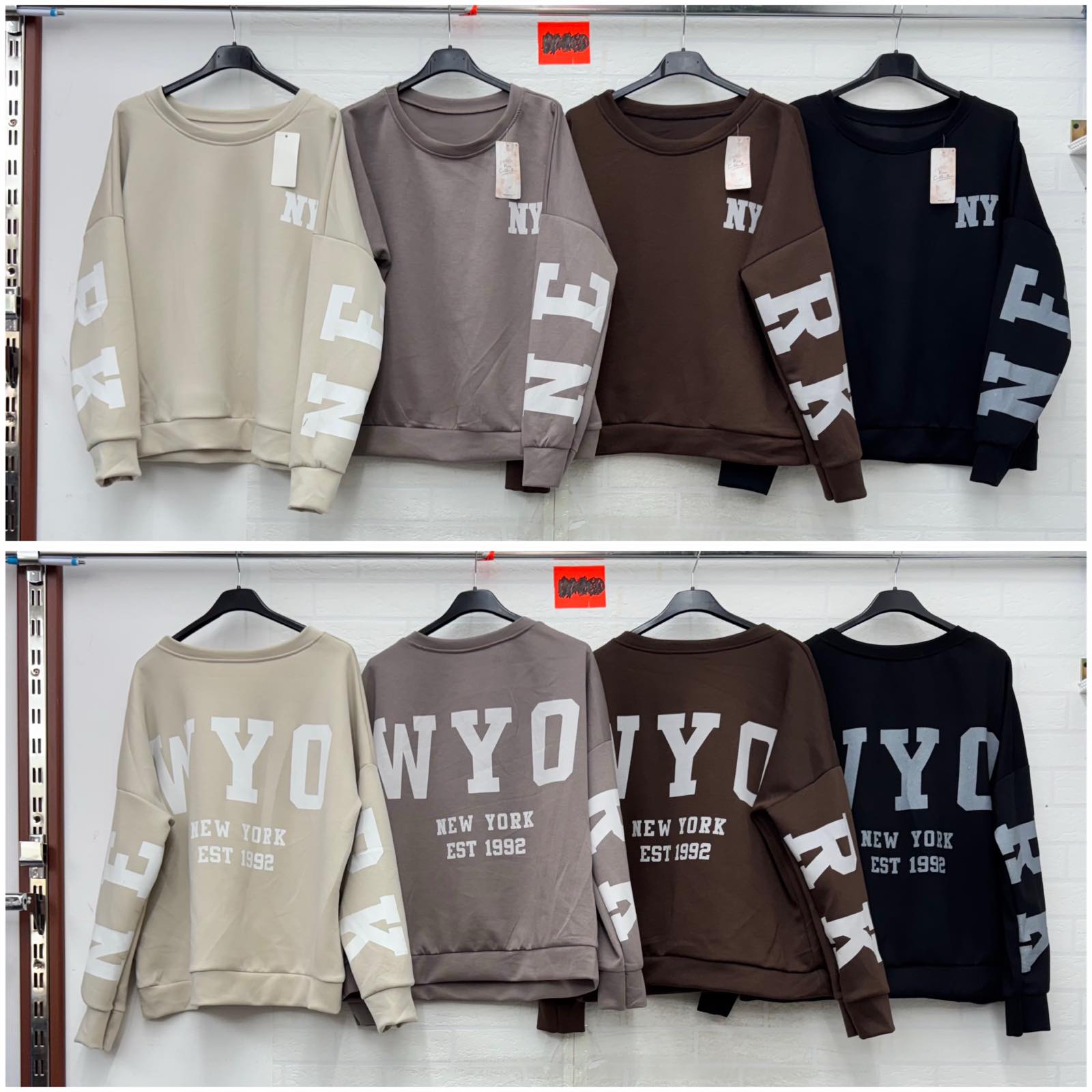 Bluzy Damskie wloskie, Size uni, paczka 6szt ,mix kolor