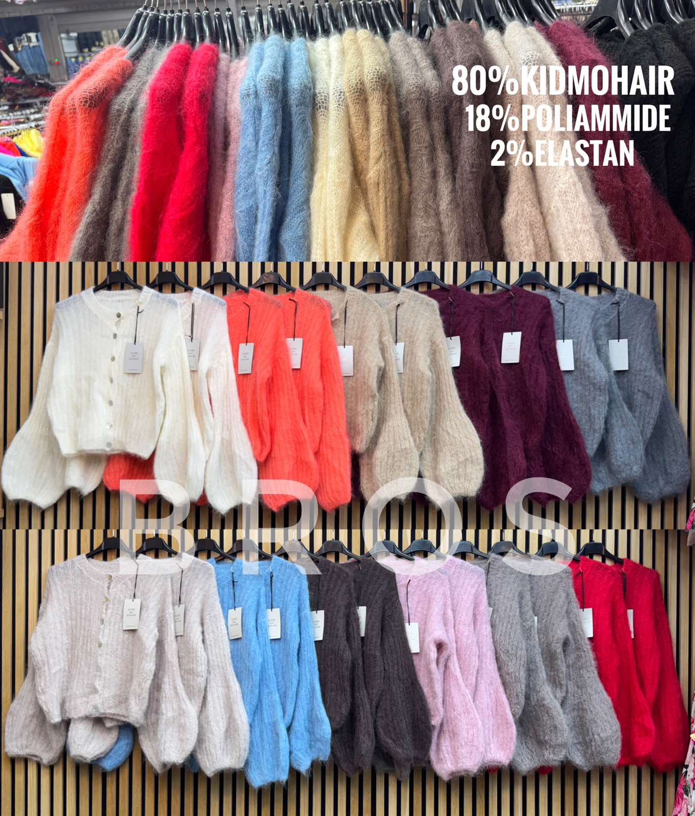 Swetry Damskie wloskie, Size uni, paczka 6szt ,mix kolor