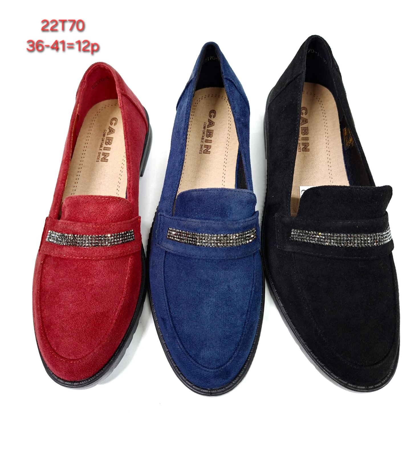 Buty Półbuty Damskie (36-41, 12par)