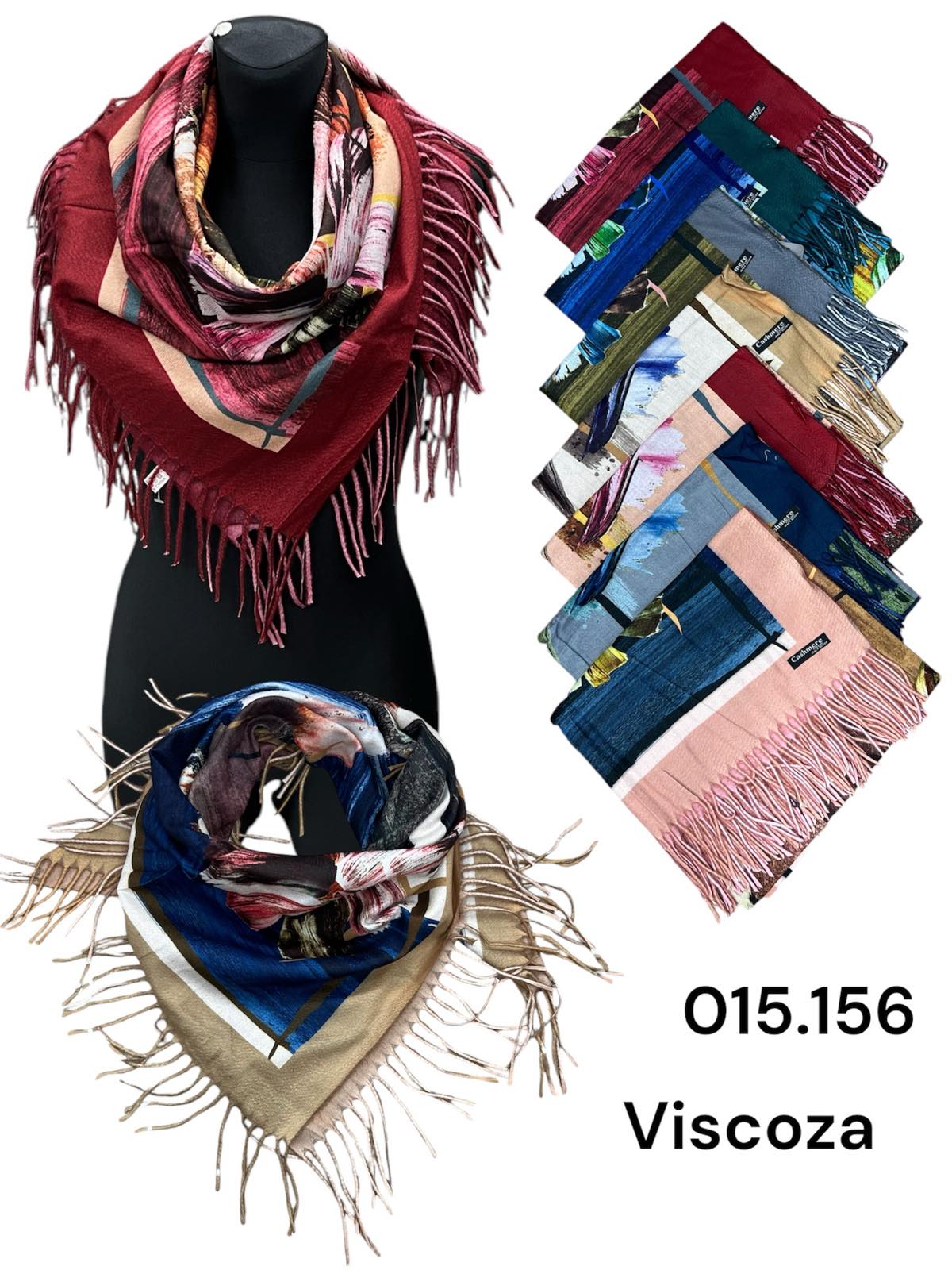 Szaliki damskie, paczka 12szt,mix kolor