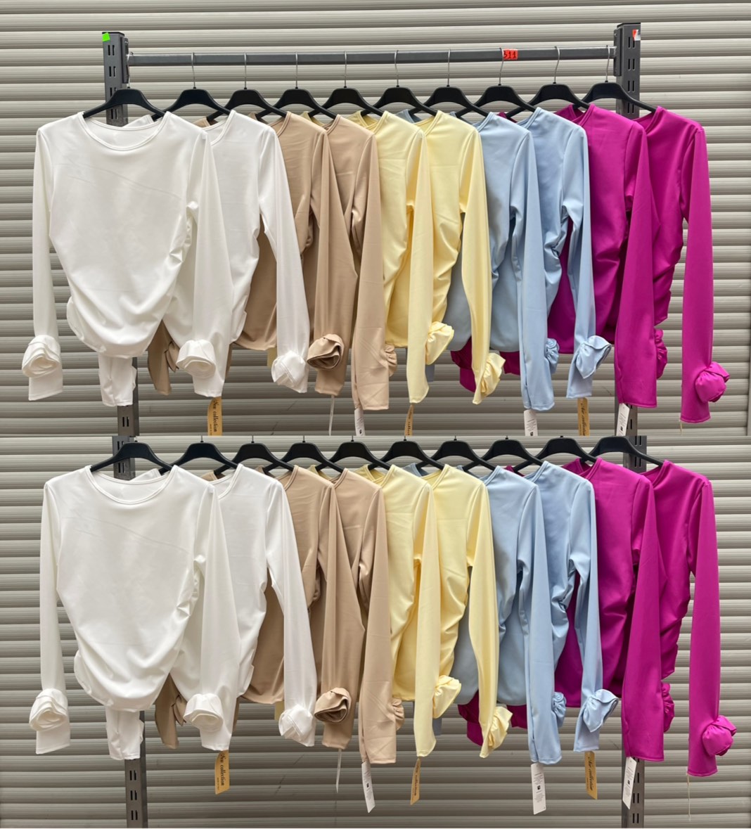 Bluzki Damskie wloskie, Size uni, paczka 6szt ,mix kolor